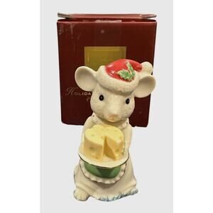 Vintage Lenox “Holiday Housewarming” Christmas Mouse Hand-Painted 3" (H)